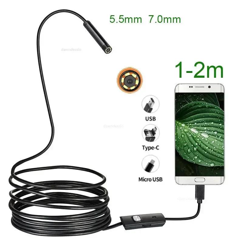 Android Endoscope Camera: Waterproof Borescope for Smartphone - Versatile Inspection  ourlum.com   