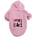 French Bulldog Puppy Dog Costume Hoodie for Small-Medium Pets - Stylish Dog Clothing  ourlum.com Pink dad XS 