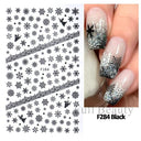 Winter Snowflake Nail Art Stickers for Holiday Glam Designs