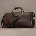 Natural Cowskin Travel Bags Waterproof Men's Leather Bag 55cm