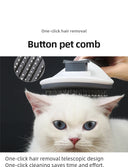 Pet Comb Automatic Hair Removal Comb Stainless Steel Needle