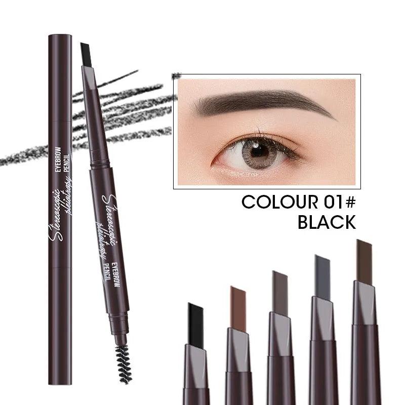 5 Colors Eyebrow Cosmetics Pencil Waterproof Double-headed Eyebrow Tattoo Natural Long Lasting Makeup Paint Eyebrow Pencil  ourlum.com   