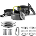 Lightweight Aluminum Camping Cookware Set for Outdoor Use