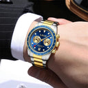 LIGE Stainless Steel Men's Quartz Watch Sleek Functional Timepiece