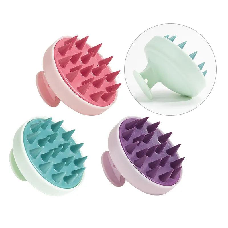 Silicone Scalp Massager and Hair Washing Brush for Deep Cleansing and Relaxing Massage  ourlum.com   