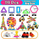 Magnetic Building Blocks Set for Boys: Creative Constructor Toy  ourlum.com big size 119pcs  