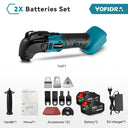 Yofidra Oscillating Multi Function Tool Electric Saw Trimmer Shovel Cutting Machine for Makita 18V Battery woodworking Tool  ourlum.com 2xBattery EU Plug Russian Federation