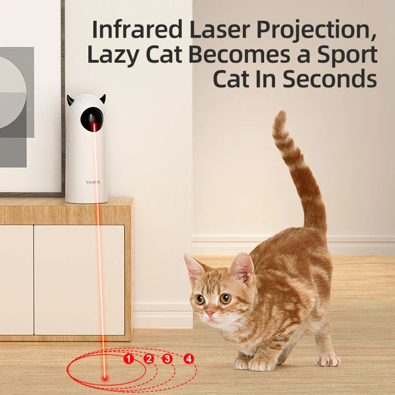 ROJECO Smart Laser Cat Toy: Interactive LED Teasing Fun for Pets  ourlum.com   