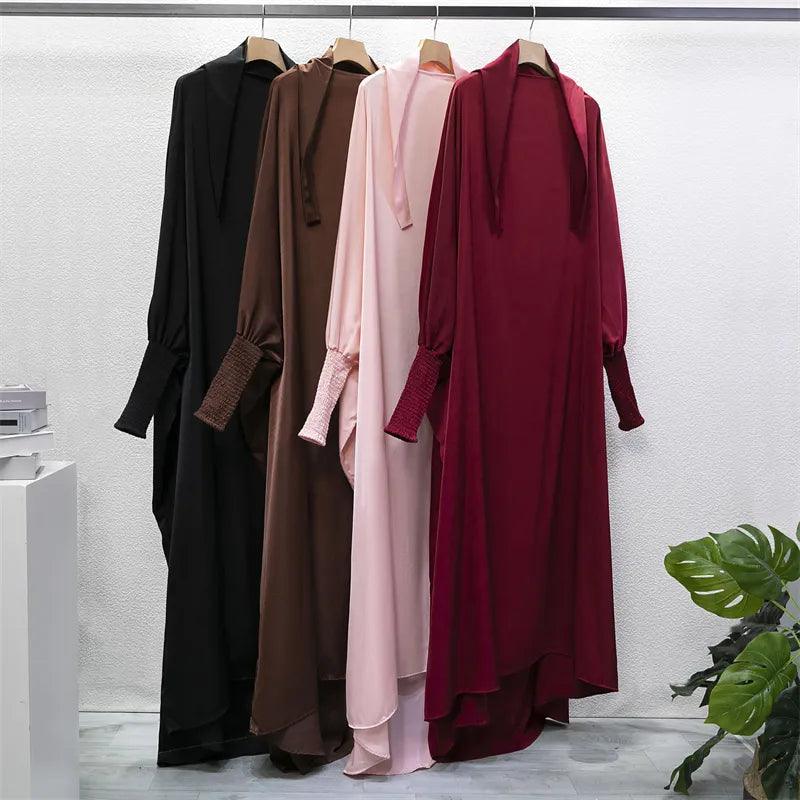 Islamic Women's Modest Black Robe Jilbab: Premium Prayer Dress