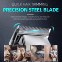 Full Metal Barber Hair Clipper Precision Trimming Tool for Men