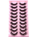 7/8/9/10Pairs Eyelashes Makeup Soft Fluffy 3D Mink False Eyelashes Thick HandMade Volume Mink Lashes Faux Cils Natural Fake Lash  ourlum.com Black 10pairs-RX-13  