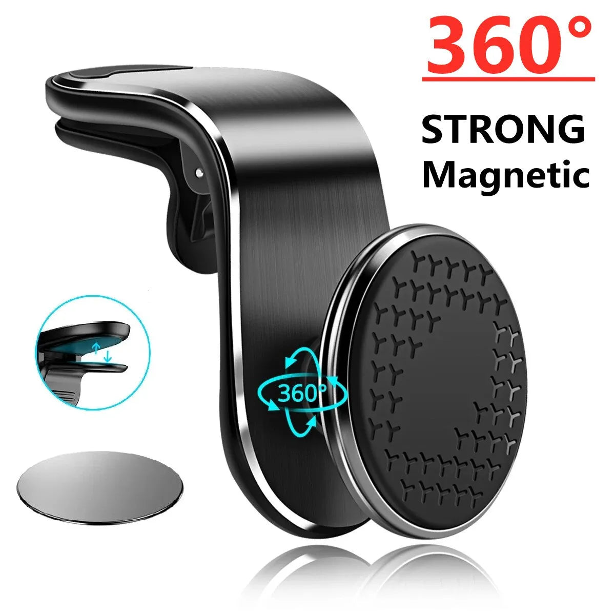 Air Vent Magnetic Car Mount: Versatile Hands-Free Phone Holder  ourlum.com   