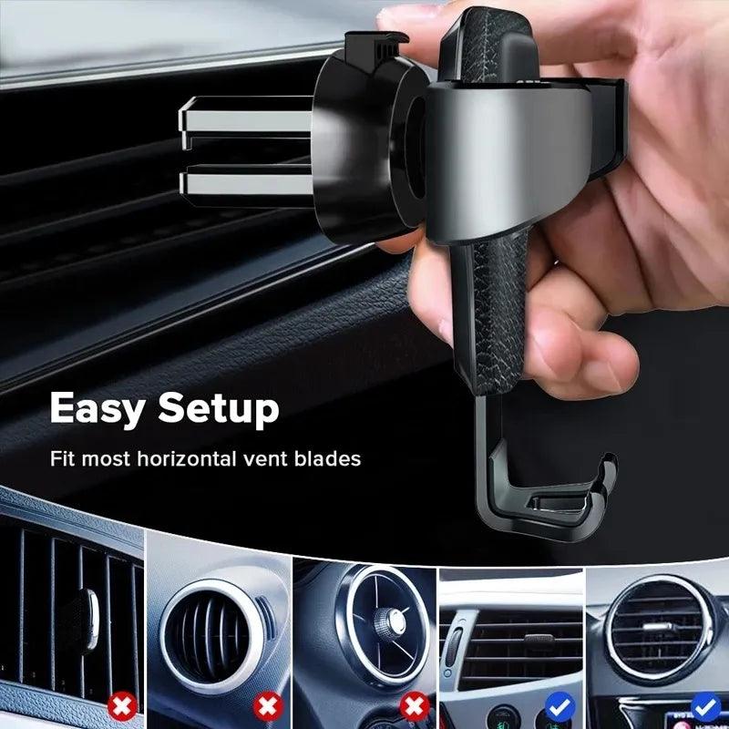 Car Vent Clip Mount: Secure Hands-Free iPhone Holder  ourlum.com   