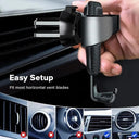 Gravity Car Holder: Secure Air Vent Mount for Smartphone GPS  ourlum.com   