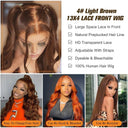 Chocolate Brown Body Wave Lace Front Wig Premium Remy Hair