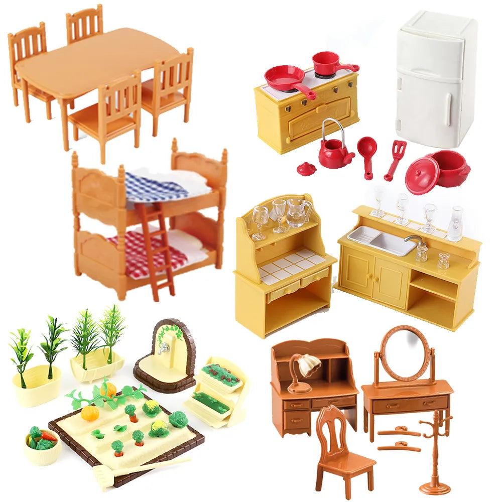 Enchanting Forest Animal Dollhouse Furniture Set: Creative Miniature Play for Dolls  ourlum.com   