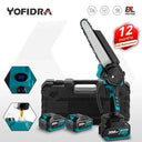 Yofidra 8 Inch Brushless Electric Chainsaw Cordless Rechargeable Woodworking Garden Pruning Saw Tool for Makita 18V Battery  ourlum.com   