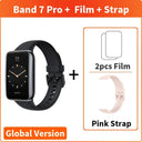 Xiaomi Mi Band Pro: Vibrant AMOLED Display, GPS Fitness Tracker.  ourlum.com Black N Pink Strap CHINA 