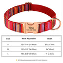 Large Dog Collar: Personalized Cute Print Nylon Pet Collar for Small, Medium, Large Dogs  ourlum.com 032 red S 