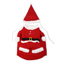 Funny Santa Claus Dog Christmas Costume: Warm Fleece Xmas Outfit  ourlum.com A XS 