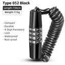 Compact Zinc Alloy Password Bicycle Lock with Steel Cable