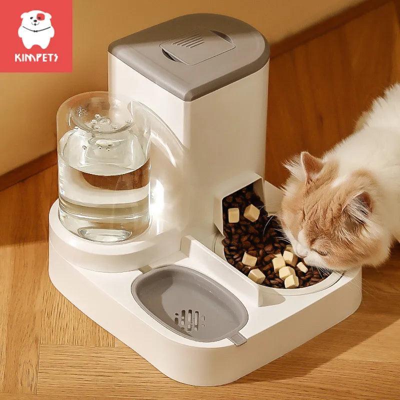 Kimpets Cat Feeder Water Dispenser Dry Wet Food Container - Pet Supplies.  ourlum.com   