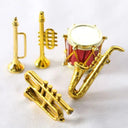 Miniature Musical Instruments Set with Drum Violin Guitar