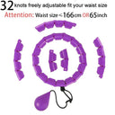 Adjustable Sport Hoops for Waist Exercise & Weight Loss  ourlum.com 32 sections purple  