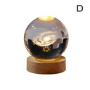 USB Night Light LED Crystal Ball Table Lamp 3D Moon Planet Galaxy Decor for Home Children's Table Lamp Party Birthday Xmas R8Z5  ourlum.com the galaxy China 