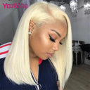 Vibrant 13x4 Short Bob Wigs in 613 Blonde Grey Orange