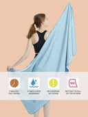 Quick-Drying Silver Ion Microfiber Gym Towel Essential