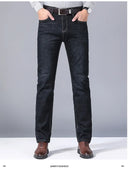 New Men Classic Jeans Jean Homme Soft Black Denim Pants