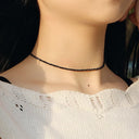 Fashion Brand Simple Black Beads Short Necklace Femme Choker