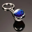 Creative 12 Constellation Key Ring Time Stone Keychain