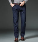 Autumn Winter Brand New High Waist Jeans Navy Blue Slim Fit