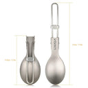 Lightweight Folding Titanium Spork Set for Camping Use