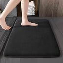 Thickened Solid Color Bathroom Flannel Foot Mat Non-Slip