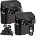 3Pcs Car Trash Can With Lid Contains 60 Garbage Bags