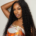 Luxe Deep Wave Brazilian Curly Remy Hair Lace Front Wig