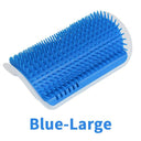 Cat Self Groomer with Catnip Soft Cats Massage Comb Brush  ourlum.com Blue-Large  