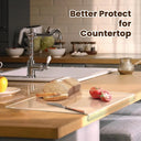 Acrylic Anti-slip Transparent Cutting Board with Lip for Kitchen Counter