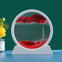 Deep Sea Sandscape Art: Mesmerizing Home Office Decor & Gift  ourlum.com White Base-Red 12 inch 