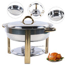 4L Stainless Steel Gold Warming Container Chafing Dish Food Warmer Food Insulation for Home Accessories