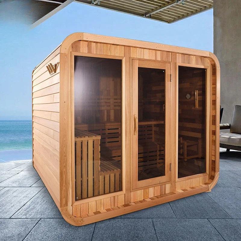 Luxury Outdoor Waterproof Steam Sauna for Home Relaxation  ourlum.com B 2000Wx1800Dx2100H  