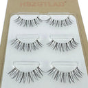 NEW 3D Mink Lashes Natural short Full Strip Lashes Transparent terrier Short Mink Lashes Style False Eyelashes  ourlum.com 3pairsC58  