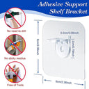 Adhesive Shelf Bracket: Strong Load Capacity & Stylish Clear Design  ourlum.com   