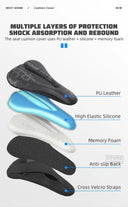 Gel Memory Foam Waterproof Bike Seat Cover for Comfort