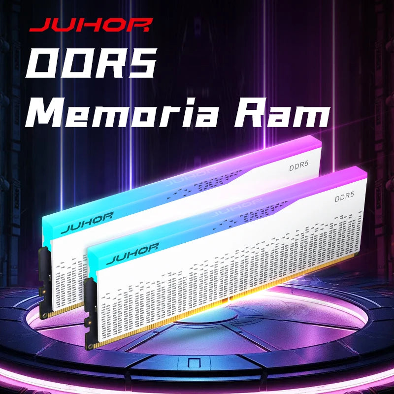 JUHOR Desktop Memory RGB DDR5 16GBX2 6000MHz 5600MHz  Dimm High speed Memoria Ram