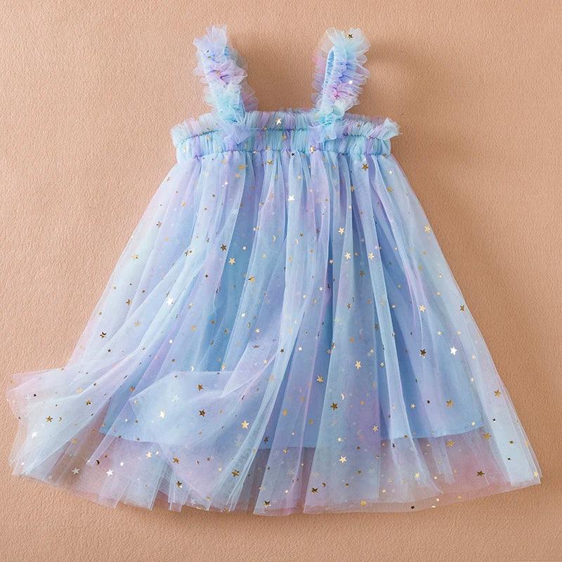 Sparkling Rainbow Sequins Princess Dress for Toddler Girls 1-5 Y - Birthday Party Tutu Set  ourlum.com   