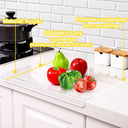 Acrylic Anti-slip Transparent Cutting Board with Lip for Kitchen